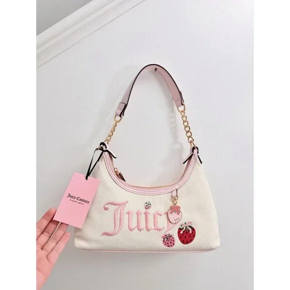 Juicy Couture Berry Sweet Hobo Shoulder Bag Color Natural #17 NWT - Picture 9 of 11